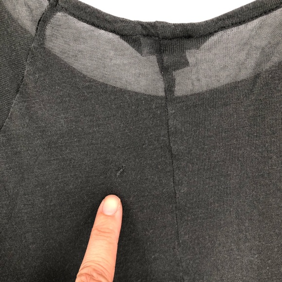 Nollie Charcoal Hi-Lo Lightweight Flowy Sheer Top - Picture 9 of 9